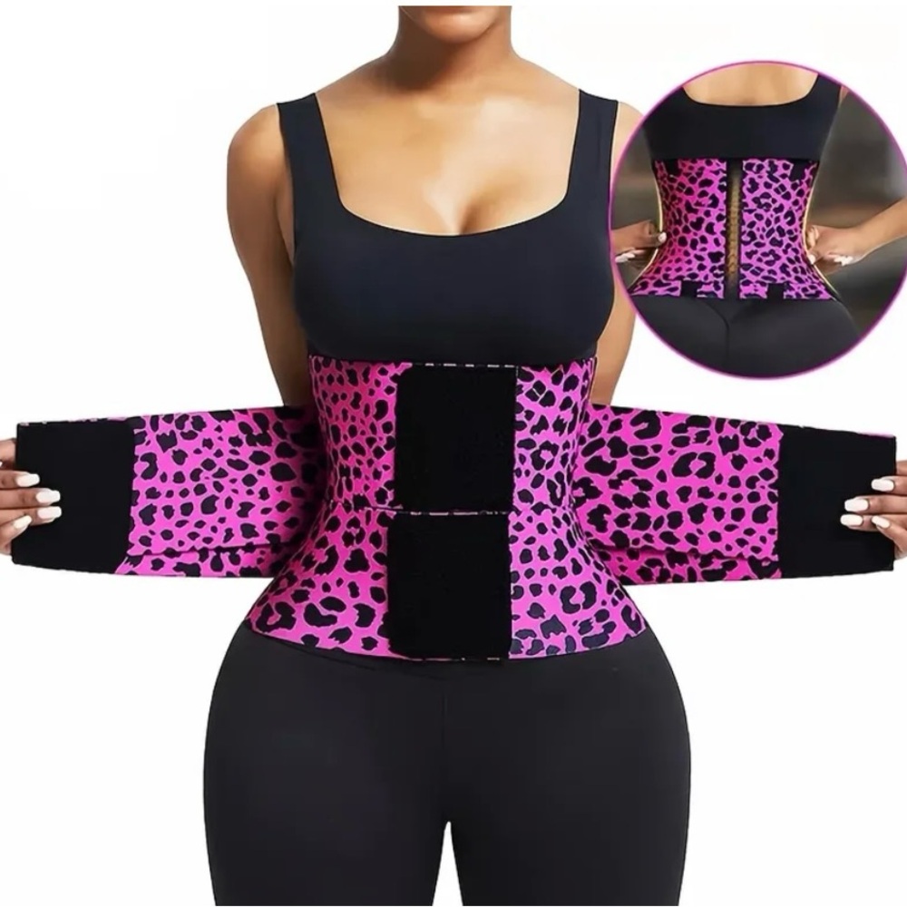 Pink Leopard Print Waist Trainer